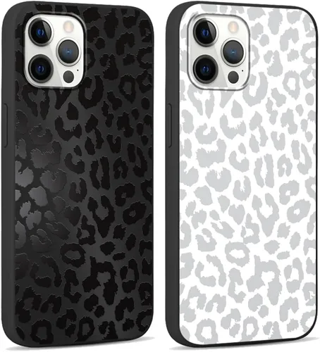 Miniatura 59 de Paquete de 2 Fundas de Teléfono Bonitas con Estampado de Guepardo para Apple iPhone 13 Pro Max de 6.7 Pulgadas, Fundas de Diseño