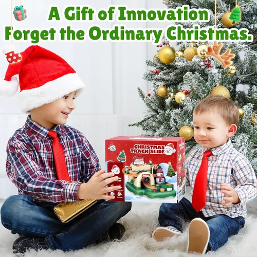 Miniatura 8 de Regalo de Navidad para Niño y Niña de 3 Años - Pista de Carreras de Autos Magnética para Niños Pequeños, Juguetes Educativos Stem para Nietos