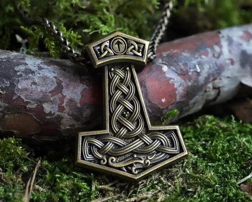 Miniatura 121 de Baldur Jewelry - Collar de martillo Thors Mjölnir - Colgante de martillo de Thor nórdico vikingo joyería vikingo - Collar Thor - Regalos Thor