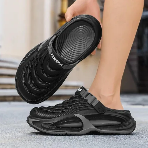 Miniatura 4 de ASHALI Zuecos unisex para jardín y playa con soporte de arco, zapatos impermeables para hombres y mujeres, sandalias ligeras y cómodas