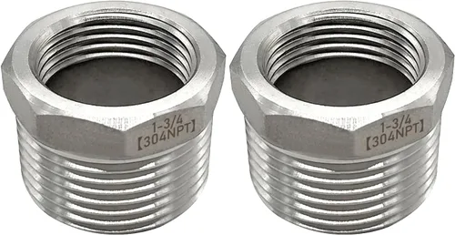 Miniatura 12 de Beduan - Buje reductor hexagonal de acero inoxidable, accesorio adaptador para tubería de fundición de 1-1/4" macho NPT a 1" hembra NPT