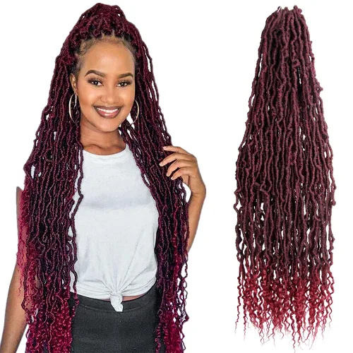 Miniatura 43 de BOHOBABE Rastas Falsas de Cabello de Ganchillo de 30 Pulgadas, Rastas Suaves Boho de Ganchillo con Puntas Rizadas, Rastas Largas de Diosa Bohemia