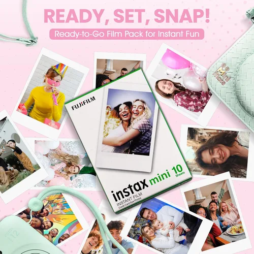 Miniatura 5 de Fujifilm Cámara Instantánea Instax Mini 12 Verde Menta + Estuche de Diseño Personalizado Minimate + Película Fuji Instax 10 Hojas y Álbum de Fotos