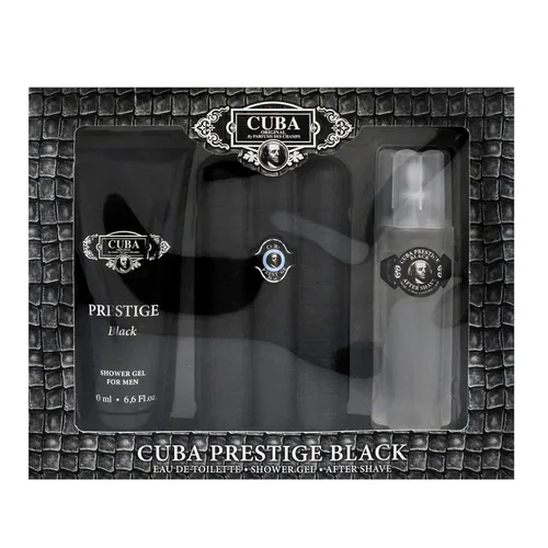 Miniatura 5 de Cuba Prestige Black de Cuba para hombres - Juego de regalo de 3 piezas de 3 onzas EDT en aerosol, gel de ducha de 6.6 onzas, 3.3 onzas después