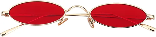 Miniatura 4 de MEETSUN Gafas de sol ovaladas vintage con marcos de metal pequeños, lentes góticos de diseño