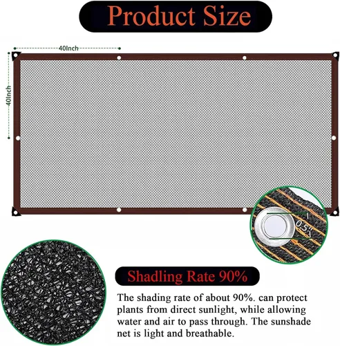 Miniatura 6 de Malla de sombra solar con ojales, para exteriores, red de sombra para jardín y cubierta de plantas, ideal para invernadero, patio, perrera