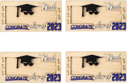 Miniatura 7 de Titular de regalo de dinero de graduación con nombre personalizado, caja de tarjetas de graduación, soporte para dinero de la clase de 2024, regalo