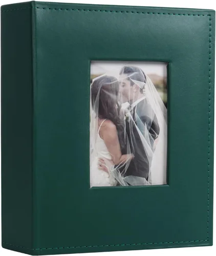 Miniatura 15 de Álbum de Fotos 4x6 para 300 Fotos Cubierta de Cuero PU Página Interior Negra para Álbumes de Boda Libro de Fotos Familiar Bebé Aniversario Bolsillo