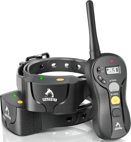Miniatura 8 de PATPET Collar de entrenamiento para perros grandes – IPX7 impermeable E collar para perros con pitido, vibración y modos estáticos