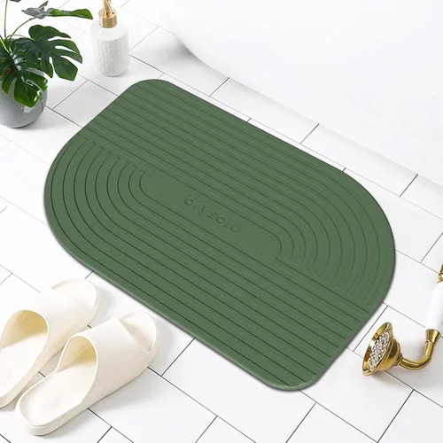 Miniatura 2 de Tapete de baño de piedra de tierra de diatomeas, tapete de ducha de piedra de secado rápido, ultra absorbente, tapete de diatomita, tapete