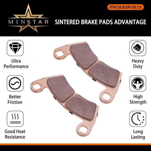 Miniatura 8 de Pastillas de freno sinterizadas para Polaris RZR XP 900, Ranger 900 XP, RZR 4 800, Ranger 500 700 800, Ranger 570 Tamaño completo, Ranger Crew 570