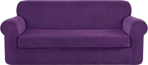Miniatura 19 de CHUN YI Fundas para sofá de 7 piezas, lavables, fundas elásticas para sofá de 3 cojines con respaldo y fundas de cojín separados, protector