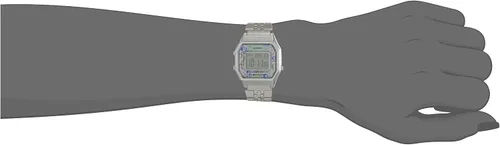 Miniatura 6 de Casio LA680WA-2C - Reloj digital con esfera floral vintage para mujer Azul Patchwork Cronógrafo digital