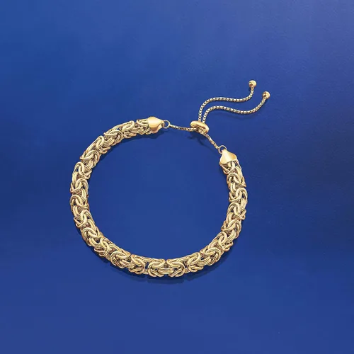 Miniatura 7 de Ross-Simons - Pulsera de bolo bizantino plata chapada en oro amarillo US_JWEY_B077YT3FQM
