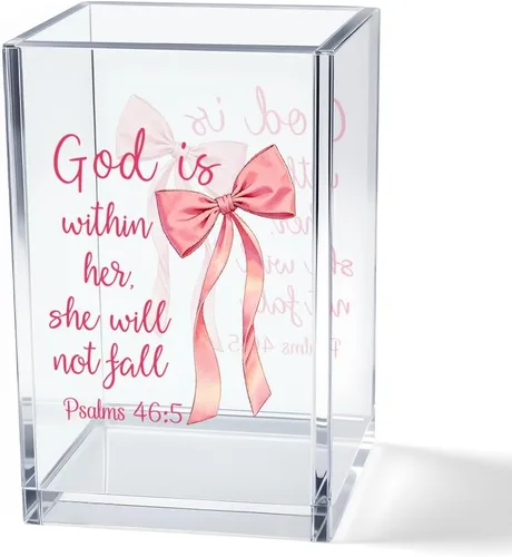Miniatura 14 de Never Let Anyone Dull Your Sparkle - Organizador de brochas de maquillaje acrílico, almacenamiento de pinceles acrílicos para niñas, regalos