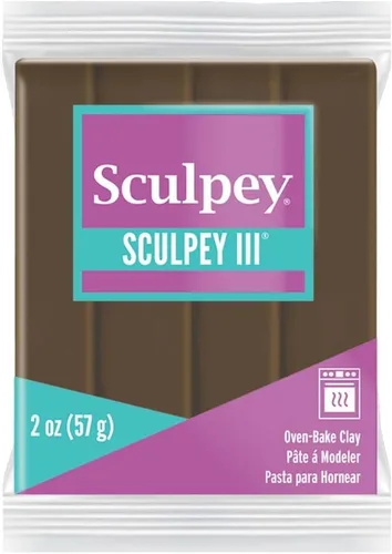 Arcilla polimérica Sculpey III, Polyform de 2 onzas Marrón gamuza