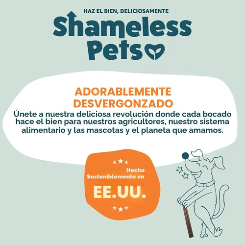 Miniatura 7 de Shameless Pets Golosinas dentales para perros, Carrate Chomp, palitos dentales saludables con soporte para la piel y el pelaje para limpieza
