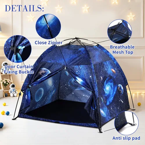Miniatura 5 de Tienda de campaña para niños Lucky castle Playhouse para niños y niñas, tienda de campaña de cúpula fácil y divertida tienda de campaña para niños