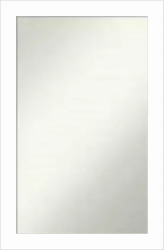 Miniatura 361 de Amanti Art Espejo de baño blanco para sobre el fregadero, 24 x 24 pulgadas, hecho a medida, espejo de tocador cuadrado blanco estrecho, marco