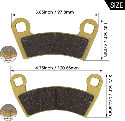 Miniatura 2 de Pastillas de freno Zinger para Polaris Ranger XP 1000 2018-2023, Polaris General 1000 EPS 2016-2023, Ranger Crew XP 1000 2020-2023, General 1000