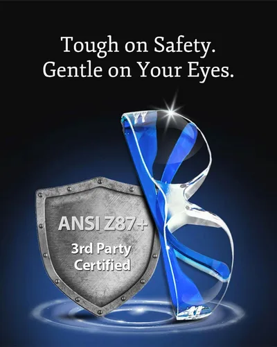 Miniatura 4 de Aqulius 24 gafas de seguridad a granel para hombres y mujeres, con certificación ANSI Z78.1, resistentes a los arañazos y a los impactos, gafas