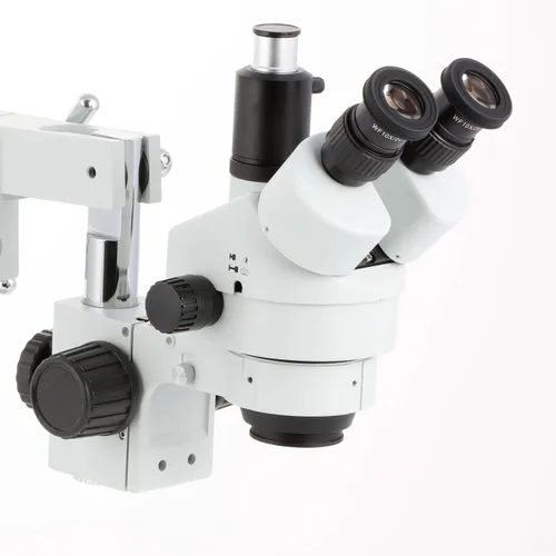 Miniatura 2 de AmScope SM-4TPX microscopio profesional trinocular estéreo con control de enfoque simultáneo, oculares WH10x, aumento de 3,5-45X, objetivo de zoom