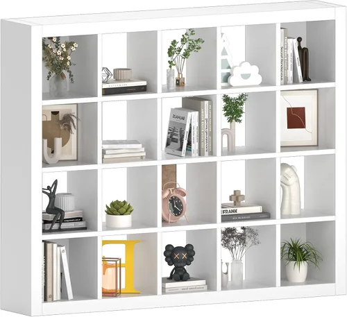 Miniatura 41 de furtble Estantería organizadora de almacenamiento de 8 cubos, moderna estantería abierta de madera, estante de exhibición multifuncional para sala