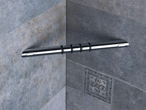 Miniatura 2 de Reposapiés de Ducha, Reposapiés de Ducha de Cromo para Afeitar Piernas, Taburete de Pie de Ducha Montado en la Pared, Esquina, Reposapiés de Latón