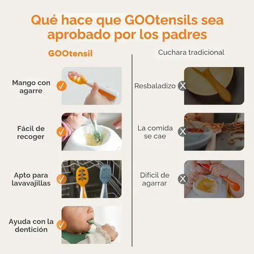 Miniatura 8 de NumNum Juego de Cucharas para Bebé, Baby Essentials Pre-Cuchara GOOtensils para 6+ Meses, Cucharas de Autoalimentación de Primera Etapa para Destete
