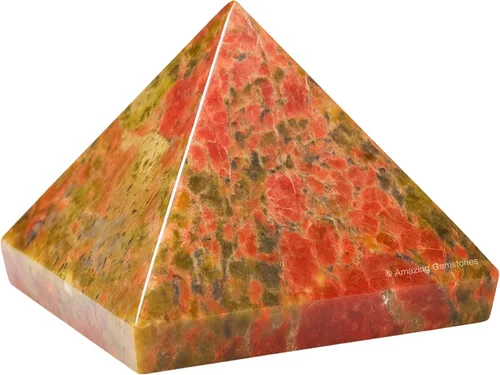 Miniatura 37 de Piedras Curativas de Cristal de Pirámide de Cuarzo Claro de Amazing Gemstone - Figura de Gran Pirámide de 2" de Piedra Natural para Meditación