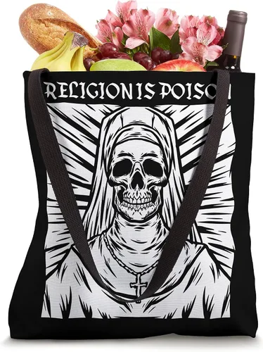 Miniatura 4 de Religion Is Poison Satanic Goth Ocult Grunge Baphomet Bolsa de mano