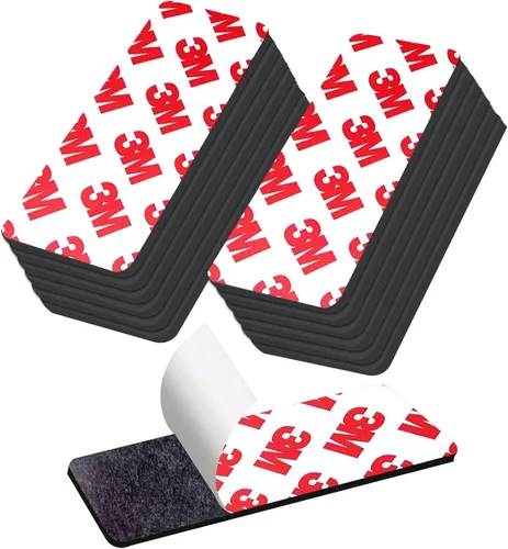 Thaibear Tira magnética, cinta magnética flexible con respaldo adhesivo (paquete de 16, 3 x 1 pulgadas), tiras magnéticas adhesivas fuertes para