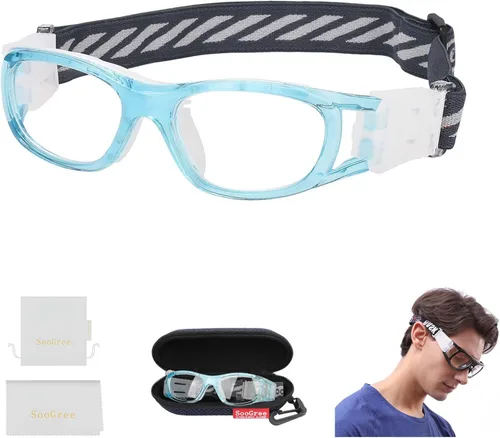 Miniatura 28 de SooGree Sports Glasses - Racquetball Goggles Basketball Football Eye Protective G8033 Marco Negro Almohadilla Gris