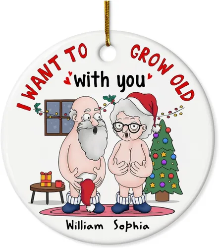 Miniatura 9 de Adorno personalizado de primera Navidad para casados, adornos de cerámica de Navidad con foto foto boda matrimonio nombre personalizado recuerdo 1ª