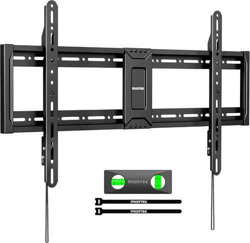 monTEK Soporte de pared para TV de montaje fijo para televisores de 43–95 pulgadas, soporte ultra delgado de bajo perfil de 1.1", capacidad de 200