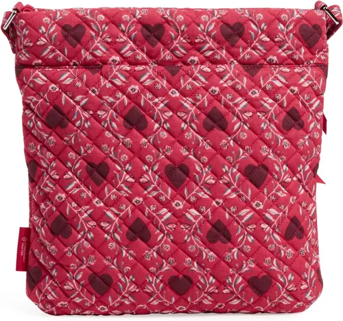 Miniatura 5 de Bolso cruzado hipster de algodón con triple cremallera para mujer