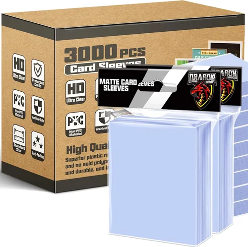 Miniatura 12 de 1000 Fundas para Tarjetas Top Loaders para Tarjetas Coleccionables, Fundas Suaves Penny para Tarjetas de Béisbol, Fundas Protectoras para Tarjetas