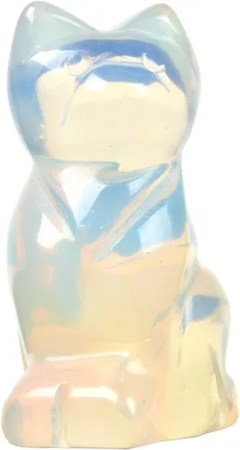 Miniatura 13 de Justinstones Estatua de gato guardián de piedra de sangre africana, decoración del hogar, reiki chakras curativos, cristal de escritorio, decoración