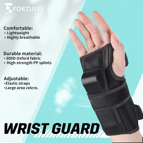 Miniatura 3 de Forzueby Protectores de muñeca (1 par) para patinaje sobre ruedas, patinaje en patineta, snowboard y patinaje sobre ruedas, protección deportiva