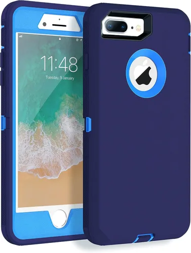 Miniatura 17 de Mgx Funda resistente para iPhone 8 Plus [protector de pantalla integrado] y funda de defensa de triple capa a prueba de golpes a prueba de caídas