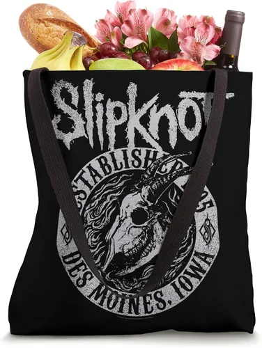 Miniatura 4 de Bolsa oficial Slipknot de cabra con llamas de cabra color negro Blanco 16 pulgadas
