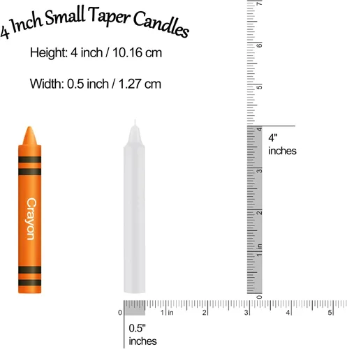 Miniatura 2 de Tobeape Spell Chime Candles - 24 piezas velas blancas, mini vela cónica mágica sin perfume de 4 pulgadas de alto para Navidad, Shabat, brujería