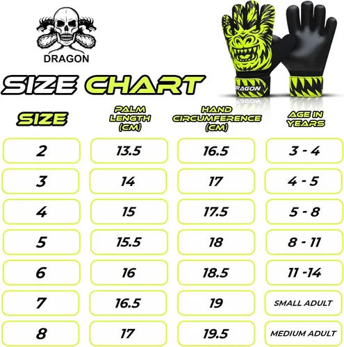 Miniatura 5 de Guantes de portero de fútbol para niños – Guantes de portero juvenil con fuerte agarre y protección, palmas de látex duraderas, ajuste transpirable