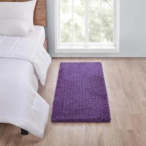 Miniatura 10 de Walensee Alfombra de baño antideslizante (24x17 pulgadas, rosa polvoriento) absorbente de agua, súper suave, lanuda de felpilla, lavable a máquina