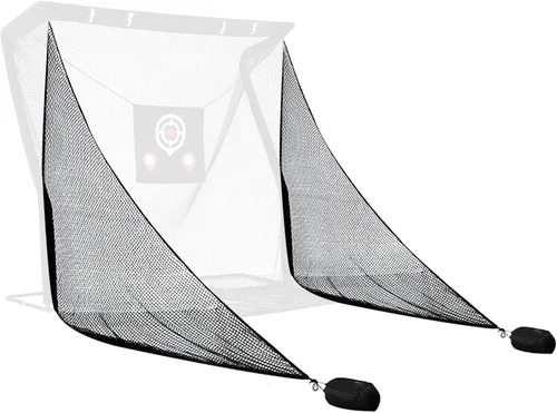 Miniatura 9 de 2 piezas de malla de golf con dos sacos de arena+bolsa de pantalla de golf+10 cuerdas de ojales para redes de golpe de golf, marco simulador
