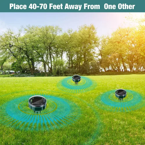 Miniatura 5 de Repelente solar de topos, 28 piezas, ultrasónico, para exteriores, para jardín, patio, césped, repelente solar impermeable para marmotas, ratones