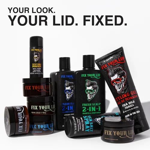 Miniatura 6 de Fix Your Lid Extreme Hold - Pomada capilar para hombres, gel para el cabello a base de agua de alto brillo, 3.75 onzas, fácil de lavar