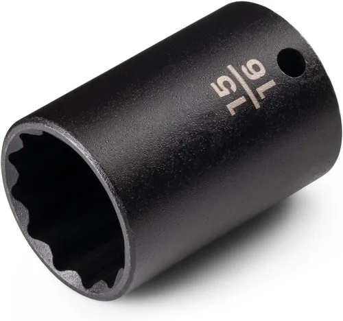 Miniatura 45 de TEKTON Accionamiento de 3/8 pulgadas x 1 pulgada Zócalo de impacto de 12 puntos poco profundo SID12225