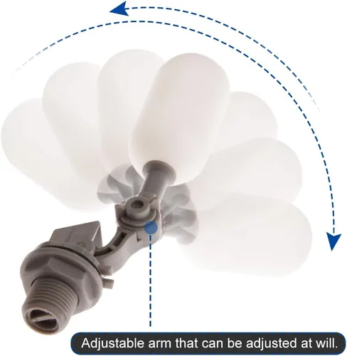 Miniatura 4 de Válvula de bola flotante de 1/2 pulgada de llenado automático de llenado humidificador tanque estanque apagado con brazo ajustable para estanques