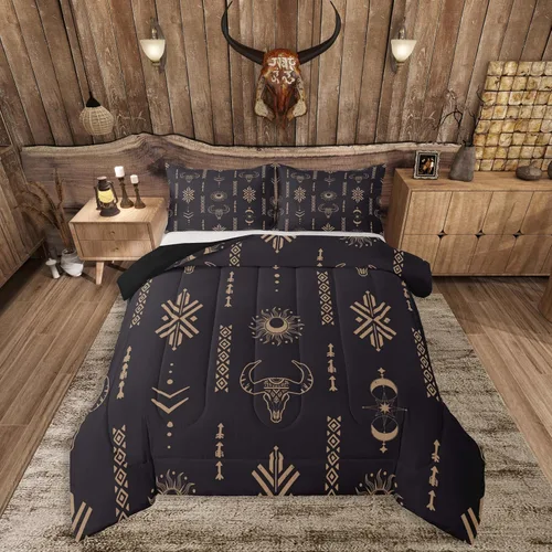 Miniatura 35 de Feelyou Juego de ropa de cama de vaca de las Highland para niños, edredón de ganado con girasol para niñas, adolescentes, juego de edredón